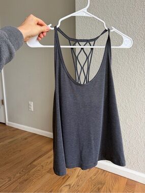 lululemon athletica Charcoal Gray Strappy-Back Tank